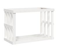 Outdoor Log Holder Honey Brown Wooden Firewood Stand Solid Wood Pine vidaXL