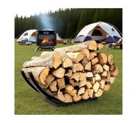 Outdoor Log Holder, Wrought Iron Firewood Storage Rack for Indoor and Outdoor Fireplace Use, Durable Wood Organizer