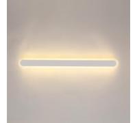 Outdoor Long Linear Wall Lamp, Black Metal Wall Light with Acrylic Lampshade, Portico Strip Atmosphere Lamps, Modern LED Wall Sconce, IP65 Waterproof, Ultra-Thin Corridor Wall Washer