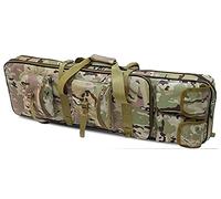 Outdoor Long Rifle Case Tactical Gun Bag - 32/38/46 Inches Tactical Hunting Shooting Padded Carry Case Air Rifle Gun Bag Backpack Shotgun Storage with Accessory Pouches Camouflage,100CM
