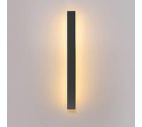 Outdoor Long Strip Wall Light, Modern LED Wall Lamp, Black Metal Wall Sconce with Acrylic Shade, IP65 Waterproof Wall Lights, Linear Porch Wall Lamps, Ultra-Thin Wall Lighting Fixture