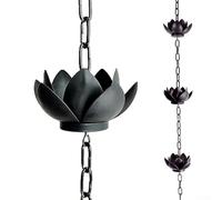 Outdoor Lotus Drainage Rain Chain Garden Decoration (5 Lotus) 1.2 Meters