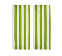 Outdoor Lounger Chair Cover Replacement Fabric Beach Sun Deck Lounge Seat Cloth Polyester Material Double Sided Green White 120X45cm(2pcs)