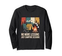 Outdoor Lover Teacher Student Summer Vacation Campfire Long Sleeve T-Shirt
