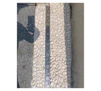 Outdoor Low Profile Trench Drain, Stainless Steel Channel Drainage System Removable Drain Cover, Trough Drains For Concrete Floors/Sidewalk/Patio(3.5x3cm(1.4x1.2in))