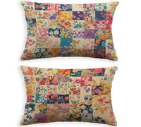 Outdoor Lumbar Cushion Covers Waterproof Color 32x40in 80 x 100cm,2026 Lattice Rectangular Garden Cushion Covers for Patio Rattan Sofa,UV Resistant & Heavy Duty Oblong Pillow Cases,Set of 2 L-P144
