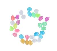 Outdoor Luminous Stones Colorful Fluorescent Glowing Pebbles For Garden Walkway Pathway Decoration Resin Material 100 or 200 Pieces (100 / Bag)
