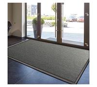 Outdoor Mats, Thick Rubber Backed Non Slip Indoor Outdoor Front Door Mats, Heavy Duty Hotel Doormat Shoe Scraper, Custom Size (Color : Grey, Size : 80x160CM)
