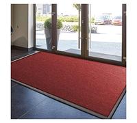 Outdoor Mats, Thick Rubber Backed Non Slip Indoor Outdoor Front Door Mats, Heavy Duty Hotel Doormat Shoe Scraper, Custom Size (Color : Red, Size : 50x80cm)