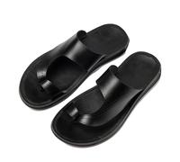 Outdoor Men Bunion Orthopedic Sandals,Summer Plantar Fasciitis Beach Flip Flops,Fashion Hallux Valgus Breathable Slippers(Black,7 UK)