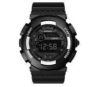 Outdoor Men LED Watch Date Mens Digital Watch Electronic Sport Sport Watch with Wristband (White, One Size)