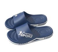 Outdoor Men Wide Fit Slippers,Arch Support Sliders Foam,Slipper for Home Use Breathable Non Slip Massage Soft Sole Quick Drying Flat Shoes for Comfortable Everyday Wear Slider Navy
