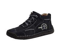 Outdoor Mens Casual Shoes Breathable Comfort Soft Driving Shoes Men Casual Sneaker Shoes (Black, 9)