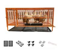Outdoor Metal Animal Breeding Coop with Large Capacity and Accessories for Yard Use