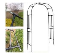 Outdoor Metal Arch for Climbing Roses & Plants, Rustproof Trellis, Available in Widths 150-320cm, Black Garden Arbor, Perfect for Garden Decor (W210cm x H240cm)