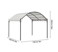 Outdoor Metal Arched Pergola with Canopy