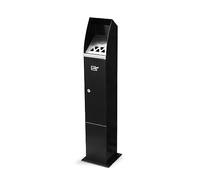 Outdoor Metal Ashtray - Floor Standing Cigarette Container with Windproof and Rainproof Design for Patio, Backyard and Indoor Smoking