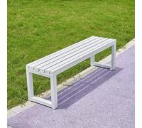 Outdoor Metal Backless Bench, Weather-Resistant Patio Seating, Steel Garden Loveseat Chair, Perfect for Yard, Front Porch, Lawn, Decking Furniture, Backyard Decor