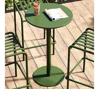 Outdoor Metal Bar Table, Round Iron Height Table for Garden, Pool, and Terrace, Easy Assembly