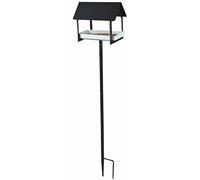 Outdoor Metal Bird Feeding Table Fallen Fruits Black One Size