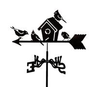 Outdoor Metal Bracket Weather Vane - Weather Vane Stainless Steel Weathervane for Garden Creative Bird's Nest Weathervane Garden Stake Weather Vane Wind for Yard Cupolas Farm Sheds