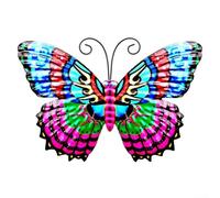 Outdoor Metal Butterfly Wall Art for Garden and Home Decor with 3D Effect, Long Lasting Metal Construction Suitable for Indoor and Outdoor Use (C)