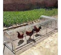 Outdoor Metal Chicken Tunnel Foldable, Chicken Cage for Yard Outside, Quick Installation, DIY Chickens Tunnel Suitable for Chickens, Duck, Pets