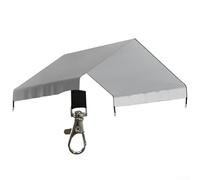 Outdoor Metal Chicken with Secure Lock and PE Weather Cover Offering Protection Against Rain UV Rays and Debris with Four Convenient for ACCESS Doors (Grey)