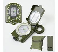 Outdoor Metal Compass with Sighting Lens, Ruler, Multi in one tool,and Whistle, Multifunctional Orienteering Waterproof Compass for Map Reading, Navigation, Hiking,Adventure (CAMO)