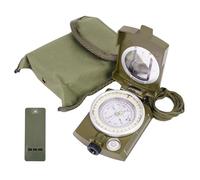 Outdoor Metal Compass with Sighting Lens, Ruler, Multi in one tool,and Whistle, Multifunctional Orienteering Waterproof Compass for Map Reading, Navigation, Hiking,Adventure (Green)