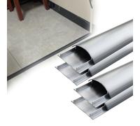 Outdoor Metal Cord Cover, Self-Adhesive Aluminum Alloy Raceway For Driveway/Hotel/Hospital, Silver Decorative Invisible Trough For Building Electrical Wiring(4 PCS,L W H 180CM x 100MM x 30MM)