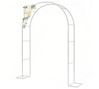 Outdoor Metal Garden Arch Trellis for Climbing Plants & Roses Indoor Pergola Arbor for Weddings & Backyard Decor 3.9x7.2ft 4.6x7.5ft 5.9x8.2ft (White H250 x W350cm)