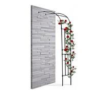 Outdoor Metal Garden Arch Trellis for Climbing Plants - Weatherproof Half-Sided Arbor Support Decorative Rose Archway for Home and Yard 1.8 x 2.4m (W x H)