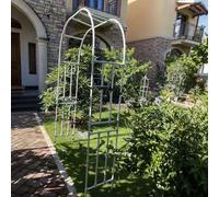 Outdoor Metal Garden Arch Trellis Pergola for Climbing Plants Thickened Support for Roses Vines & Ivy Available in 120 320 cm (White)