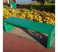 Outdoor Metal Garden Bench, 1102 lb Capacity, Stylish Patio Seating for Lawns, Yards, Porches, Parks, and Entrances - Durable Green 39in Bench