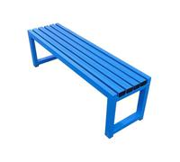 Outdoor Metal Garden Bench, 40/47/59 Inch Steel Patio Seating, Easy to Install Black or Blue, Perfect for Garden, Porch, Entryway - Durable Outdoor Furniture