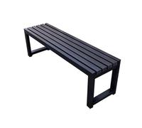 Outdoor Metal Garden Bench - 40/47/59 Inch Steel Patio Seating for Porch & Entrance - Easy to Install Black Outdoor Furniture, Perfect for Gardens & Patios
