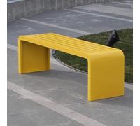Outdoor Metal Garden Bench - 87in Patio Seating for Sunbathing Relaxing & Entertaining at Pool Park & Lawn - Durable Stylish Perfect for Gardens & Patios