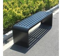 Outdoor Metal Garden Bench, All-Weather Patio Seating for Garden, Balcony, Porch, Park - Heavy Duty 660lbs Capacity, 180cm/70.8in, Stylish Black Design