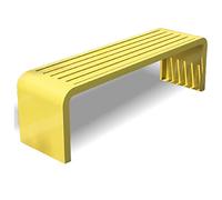 Outdoor Metal Garden Bench Backless Design 100/120/150/180cm Perfect for Courtyards Backyards Gardens Pool Areas Yellow 180x40x45cm & Stylish Seating