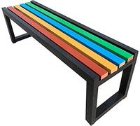 Outdoor Metal Garden Bench Weatherproof Cast Iron Park Bench for Patio Front Porch & Lawn Furniture100CM Size Ideal for Yard & Garden Use