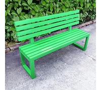 Outdoor Metal Garden Bench with Backrest, 1100lbs Load Capacity, Stylish Pink Patio Seating for Porch, Yard, Entryway, Park - 120cm/47in Durable Design