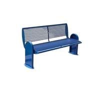 Outdoor Metal Park Bench - 150cm, Elegant Garden & Patio Chair with Durable Backrest, Stylish Blue Design for Outdoor Seating, Perfect for Gardens & Patios