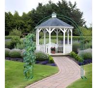 Outdoor Metal Pergola Arbor - Garden Arch Trellis for Climbing Plants Wedding Decor and Bridal Party - Wide Arch Design (W7.8xH7.2x1.3FT & W4.5xH7.3x1.3FT)