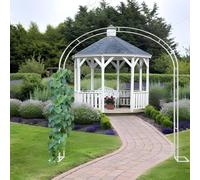 Outdoor Metal Pergola Arch Trellis for Climbing Plants Wedding Decoration Flower Garden Arbor Wide Garden Arch & Stylish Sizes W7.8xH7.2FT & W4.5xH7.3FT