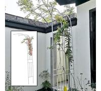 Outdoor Metal Rose Arch, Weather-Resistant Garden Arches for Climbing Plants, Half Arch Support Structure, Available in 220-300cm, Elegant White Pergola Decoration