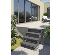 Outdoor Metal Staircase Trimax Anthracite 4 Tread Dolle