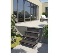 Outdoor Metal Staircase Trimax Brown 4 Tread Dolle