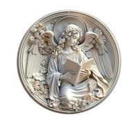 Outdoor Metal Wall Art, Modern Metal Wall Art - Round Fairy Carvings Door Panels | Fairy Nursery Decor, Living Room Wall Decor, Farmhouse Front Door Decor for Home