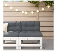 Outdoor Middle Sofa Brown Solid Pine 63.5x57.5x60cm Modular Slatted Durable